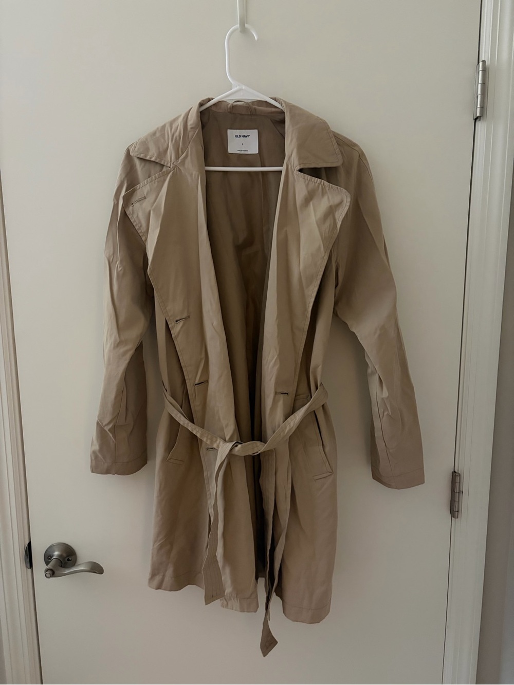 Old Navy Tan Belted Trench Coat